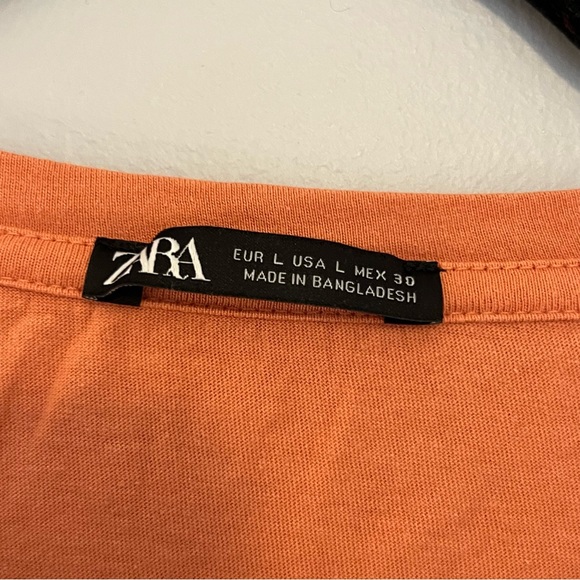 Peach Cropped Peplum T-shirt - Picture 7 of 7